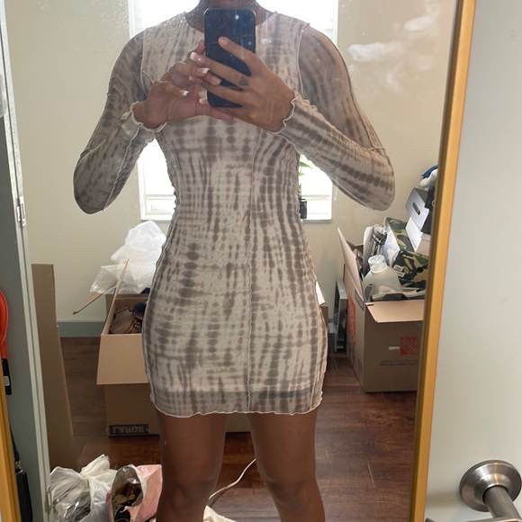 ✨🐍 Forever 21 Long Sleeve Mesh Dress🐍✨ - Picture 3 of 5